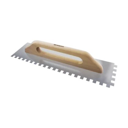 ΜΥΣΤΡΙ ΠΛΑΚΑΔΩΝ INOX ΜΕ ΤΕΤΡΑΓΩΝΟ ΔΟΝΤΙ 10X10 ΚΑΙ ΞΥΛΙΝΗ ΛΑΒΗ BENMAN 480Χ130ΜΜ