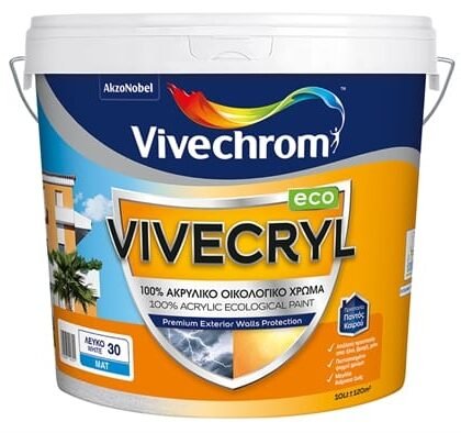 VIVECRYL ECO 100% ΑΚΡΥΛΙΚΟ ΧΡΩΜΑ ΕΞΩΤΕΡΙΚΩΝ ΧΩΡΩΝ VIVECHROM