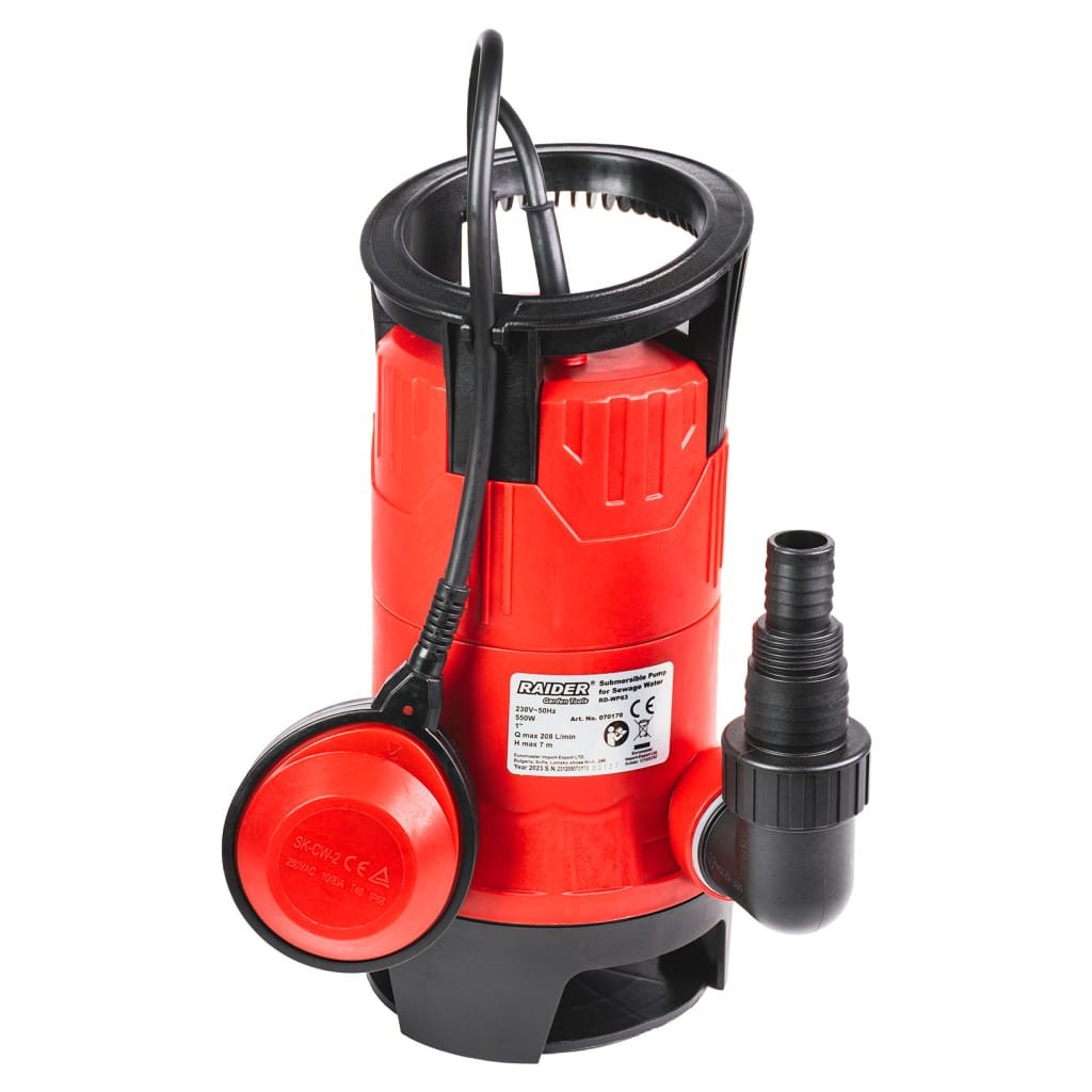 RAIDER ΑΝΤΛΙΑ ΥΠΟΒΡΥΧΙΑ ΑΚΑΘΑΡΤΩΝ RD-WP63 550W 1"max 208L/min 7m 070170 1 RAIDER ΑΝΤΛΙΑ ΥΠΟΒΡΥΧΙΑ ΑΚΑΘΑΡΤΩΝ RD-WP63 550W 1"max 208L/min 7m 070170