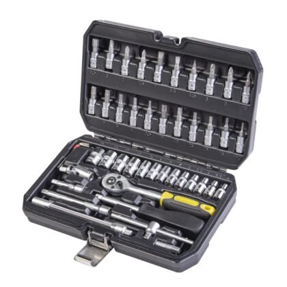 TOP MASTER ΚΑΣΕΤΙΝΑ ΚΑΡΥΔΑΚΙ Cr-V 1/4''  ΣΕΤ 46τεμ 339203