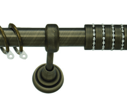 ΚΟΥΡΤΙΝΟΞΥΛΟ STRASS ANTIK MAT Φ25 150cm