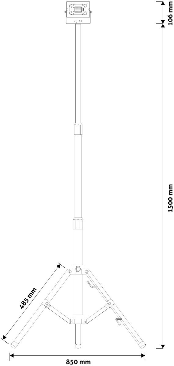 Avide LED FLOODLIGHT SLIM SMD 20W WHITE 4000K 1 ΚΕΦΑΛΗ & ΤΡΙΠΟΔΟ 2 Avide LED FLOODLIGHT SLIM SMD 20W WHITE 4000K 1 ΚΕΦΑΛΗ & ΤΡΙΠΟΔΟ - Image 2