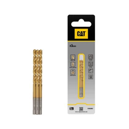 CAT Τρυπάνι τιτανίου HSS σετ:3τεμ 3x61mm DA02003