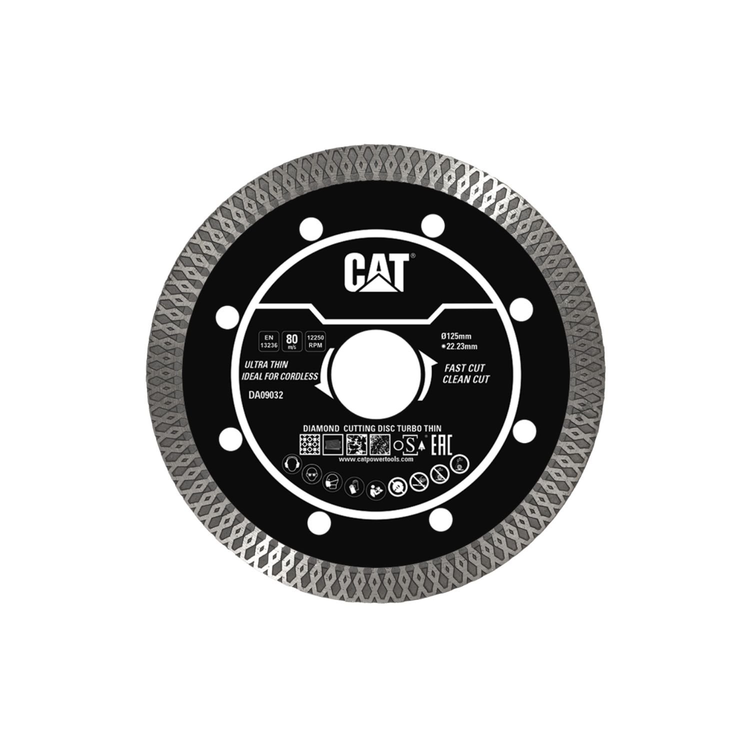 CAT Δίσκος κοπής διαμαντέ Turbo Super Thin (Gres) 125x22.23x1.4mm DA09032 1 CAT Δίσκος κοπής διαμαντέ Turbo Super Thin (Gres) 125x22.23x1.4mm DA09032