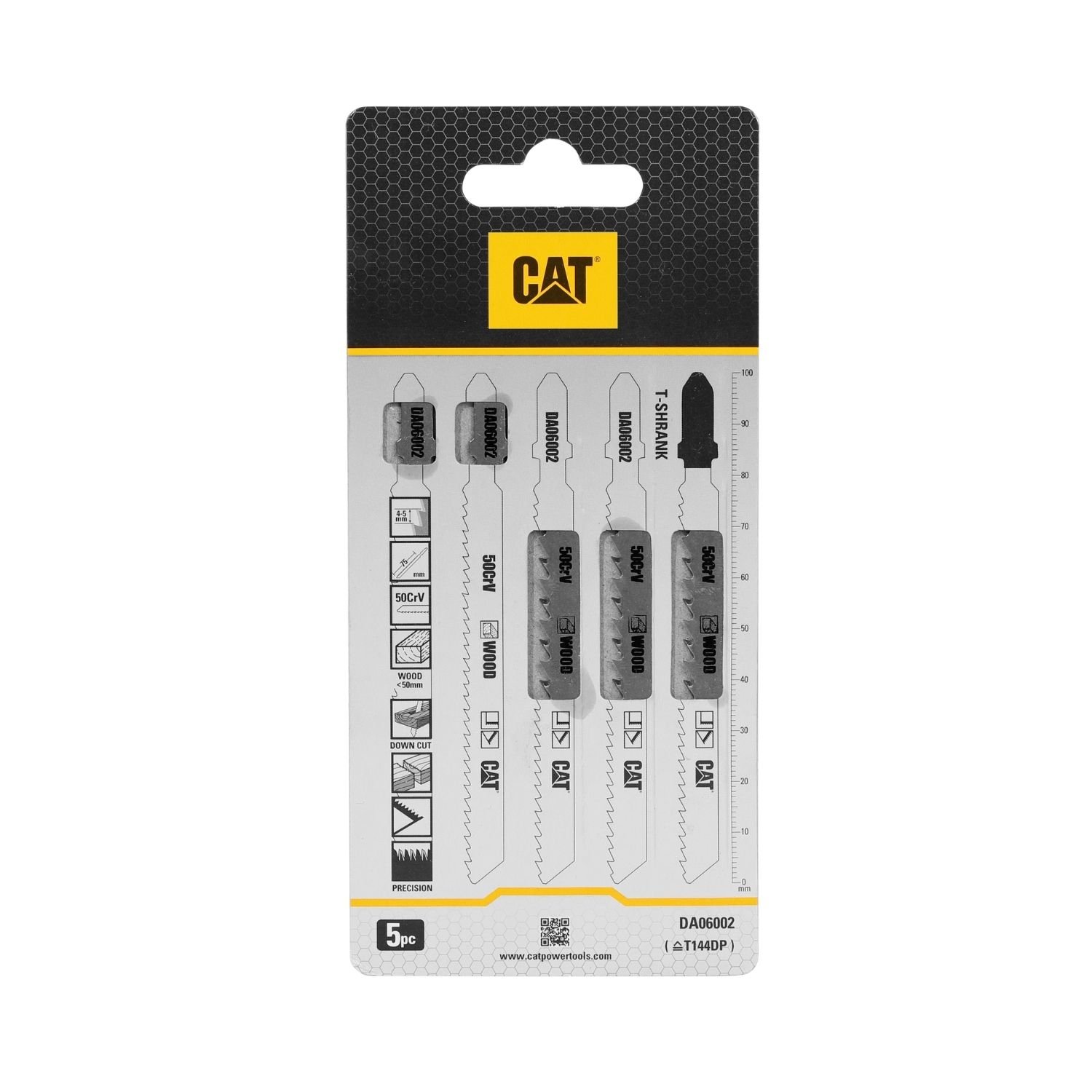 CAT Λάμα σέγας ξύλου 100mm T144DP σετ:5τεμ. DA06002 1 CAT Λάμα σέγας ξύλου 100mm T144DP σετ:5τεμ. DA06002