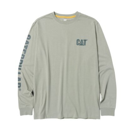 CAT Μπλουζάκι μακρυμάνικο trademark tee πράσινο 2XL 1510034
