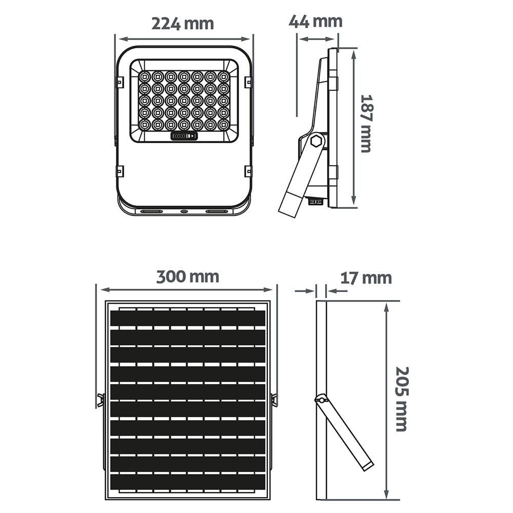 Avide LED Ηλιακός Προβολέας 100W 6400K με Ξεχωριστό Ηλιακό Πάνελ και Τηλεχειριστήριο 15.001.2147 2 Avide LED Ηλιακός Προβολέας 100W 6400K με Ξεχωριστό Ηλιακό Πάνελ και Τηλεχειριστήριο 15.001.2147 - Image 2