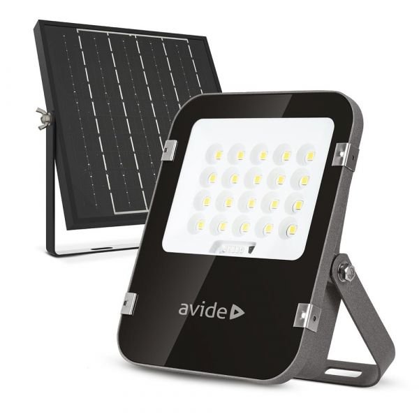Avide LED Ηλιακός Προβολέας 50W CW 6400K με Ξεχωριστό Ηλιακό Πάνελ και Τηλεχειριστήριο 15.001.2144 1 LED Ηλιακός Προβολέας 50W