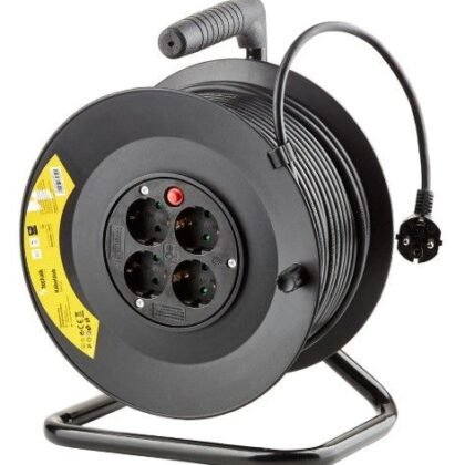 Technik Professional Στροφείο 4 Θέσεων 50m 1,5mm2 Μαύρο 41.003.0002 (Μπαλαντέζα)