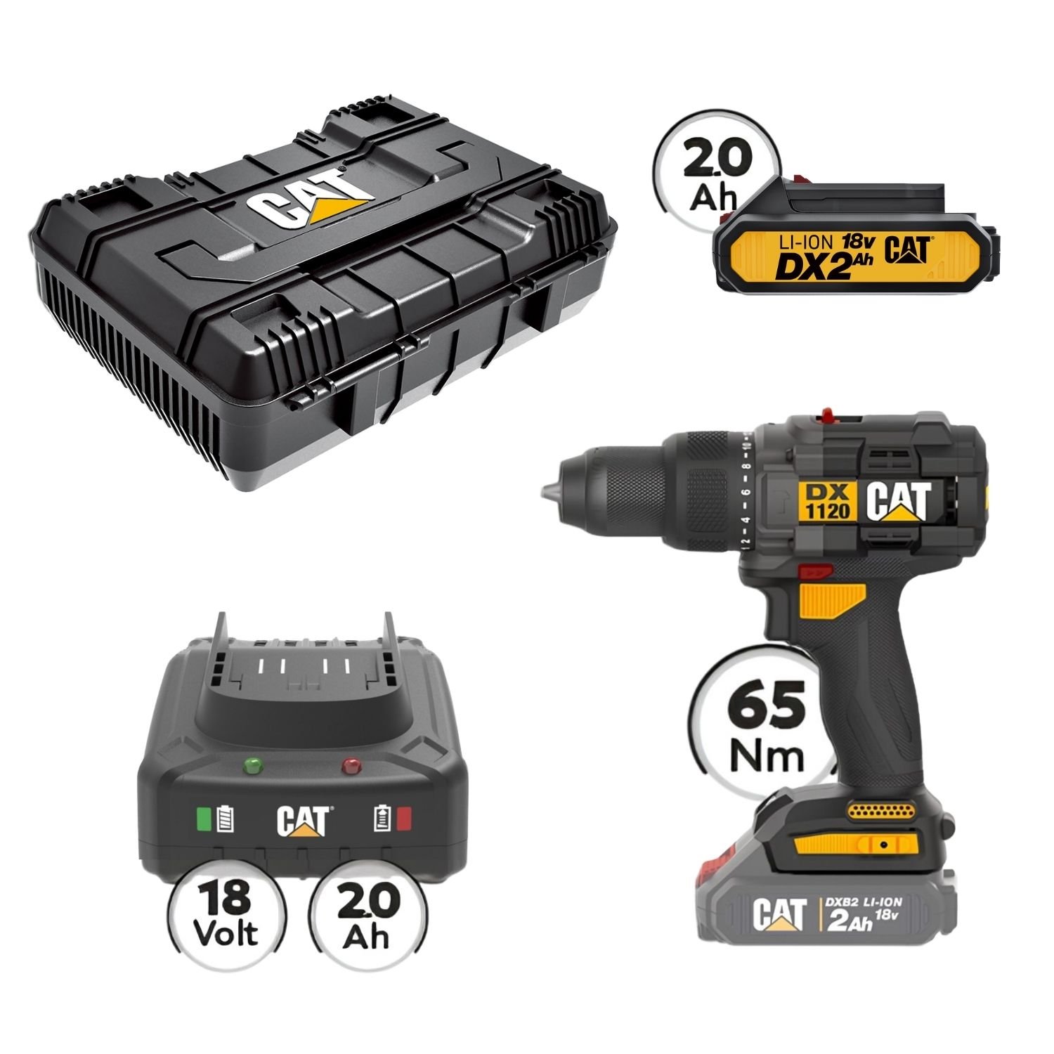 CAT Combo-30 Δραπανοκατσάβιδο DX1120B, Πλαστική βαλίτσα 1 CAT Combo-30 Δραπανοκατσάβιδο DX1120B, Πλαστική βαλίτσα
